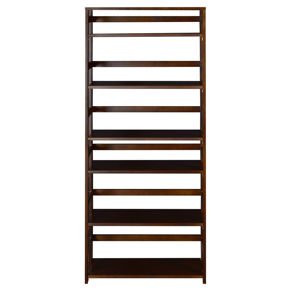 67x22 High Folding Bookcase Mocha Walnut Z777490