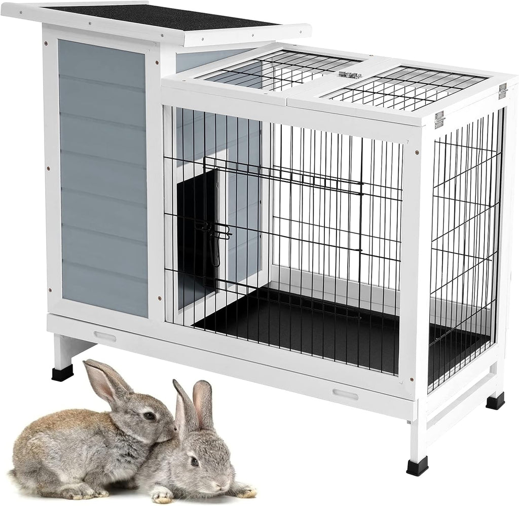2 Story Rabbit Cage with Ventilation Door Removable Tray P972