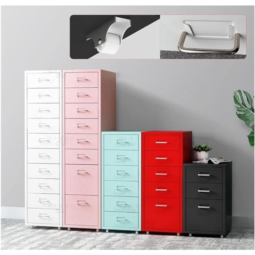 Metal Mobile File Cabinet with Lock Casters N809
