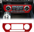 Carbon Fiber Air Conditioner Panel Sticker Red Pack of 2 B313