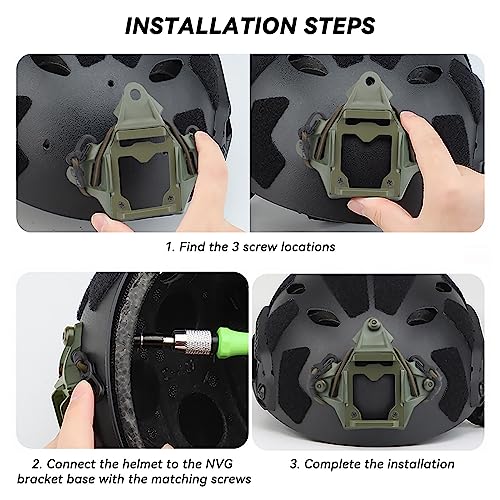 Steel Helmet NVG Mount Shroud Bracket Base I4695