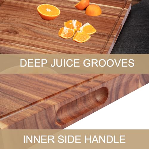 XL Acacia Wood Cutting Board with Juice Groove K909