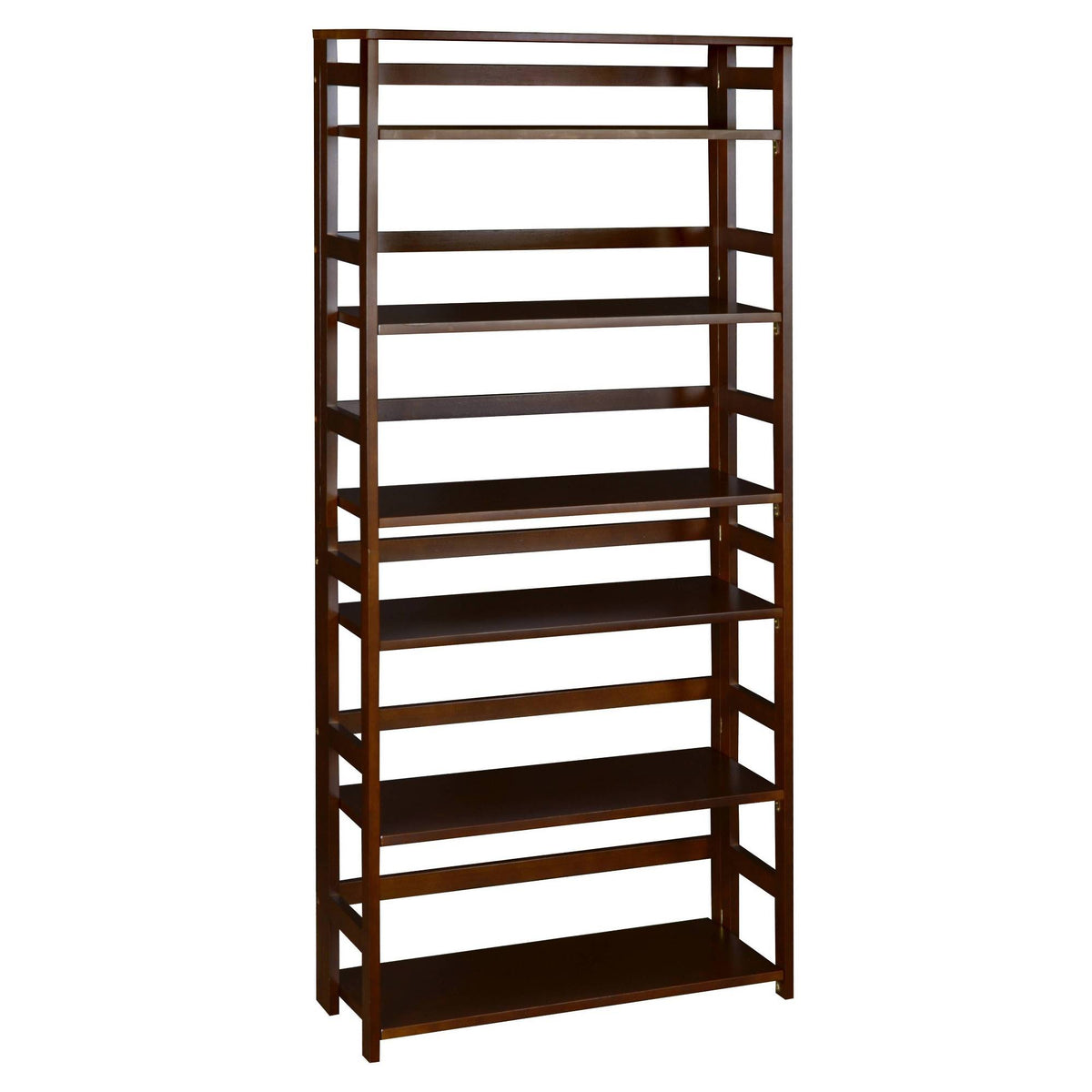 67x22 High Folding Bookcase Mocha Walnut Z777490