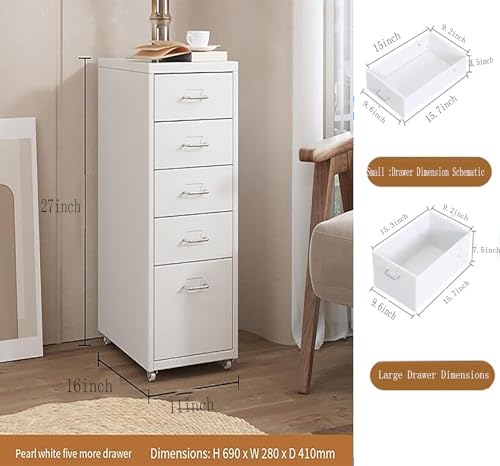 Metal Mobile File Cabinet with Lock Casters N809