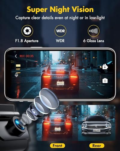 4K Dash Cam with 64GB SD Card Z63608