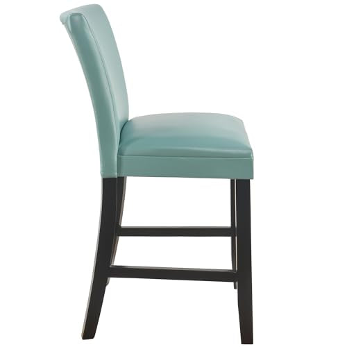 Red Faux Leather 25" Counter Height Bar Stools Set of 2 I609785