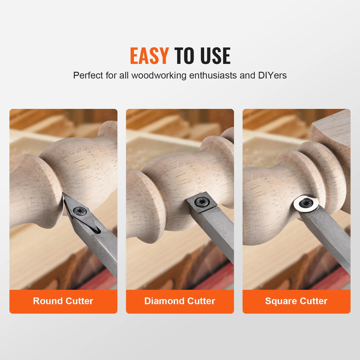 Carbide Steel Wood Turning Chisel Set 3PCS C931