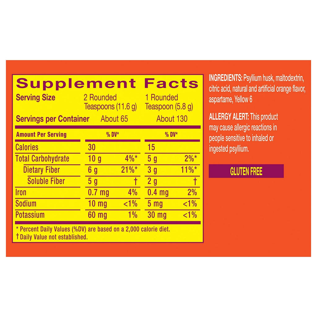 Orange Fiber Supplement Smooth Powder (260 doses) I568133