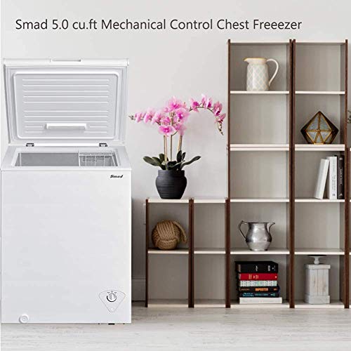 White 10 Cu.Ft Chest Freezer with 3 Removable Basket and Lock C661