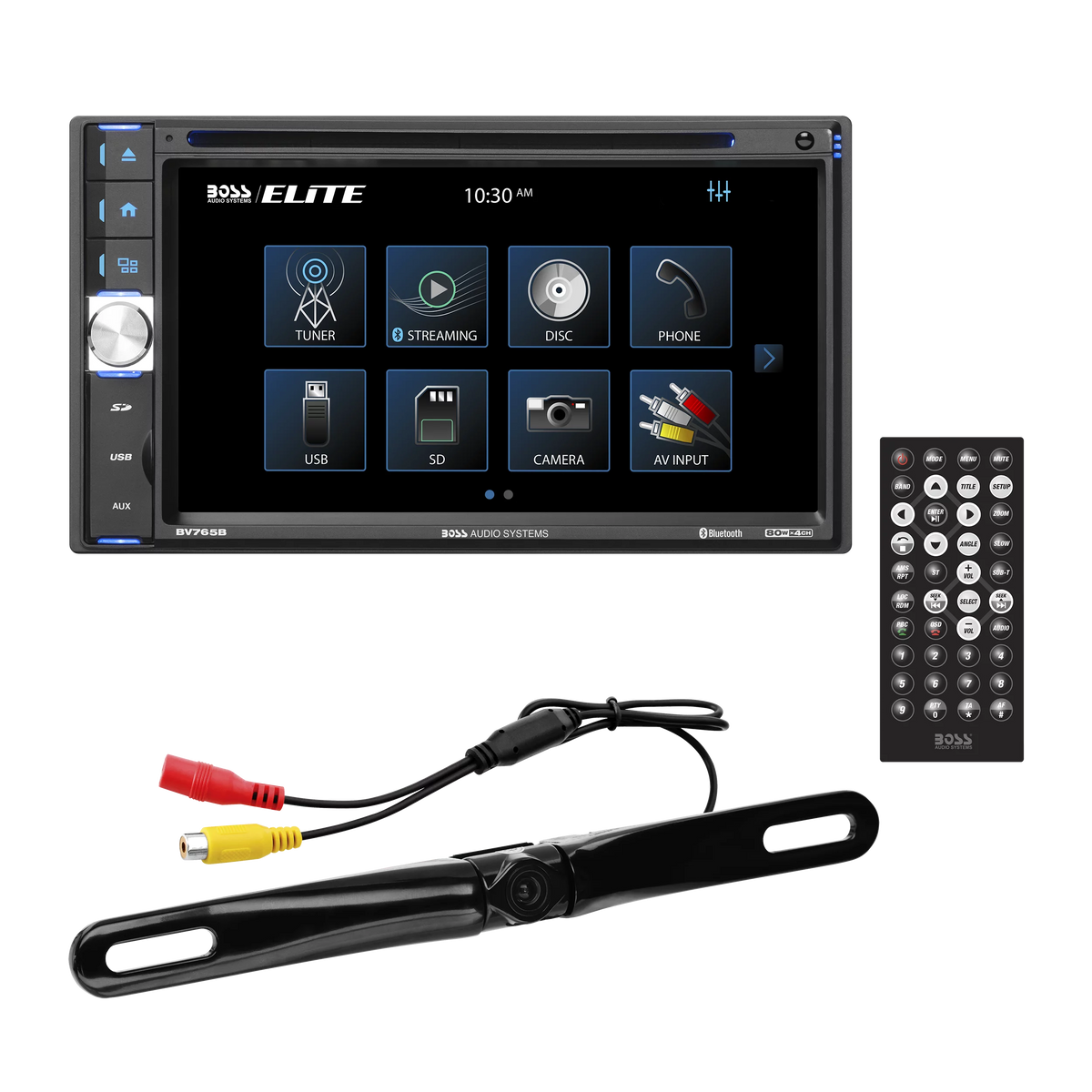 Restored 6.5 Inch Double Din Touchscreen Car Audio Stereo System with Bluetooth R39587