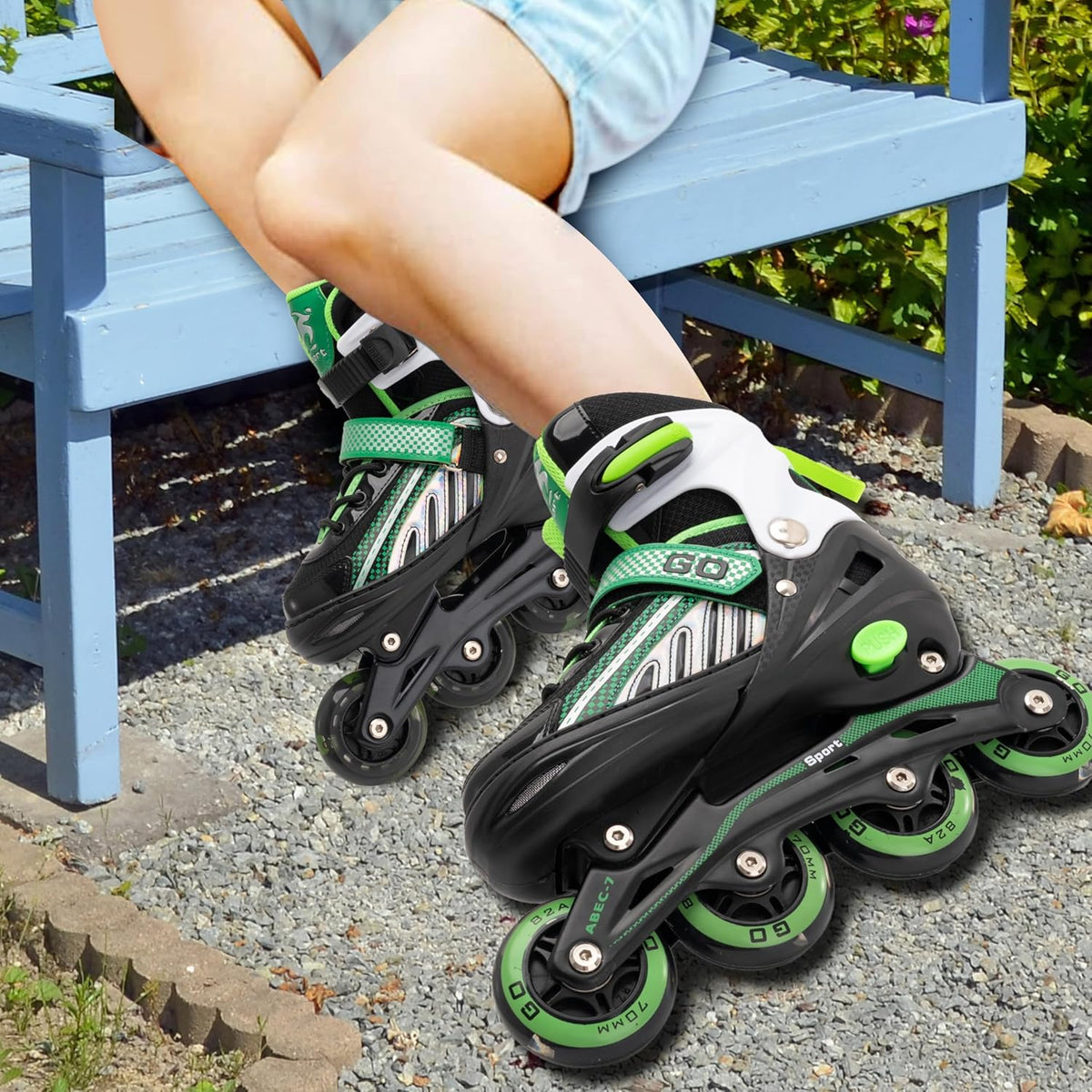 Adjustable Inline Skates with Full Light Up Wheels P742195