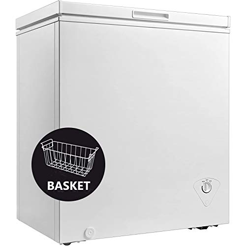 White 10 Cu.Ft Chest Freezer with 3 Removable Basket and Lock C661