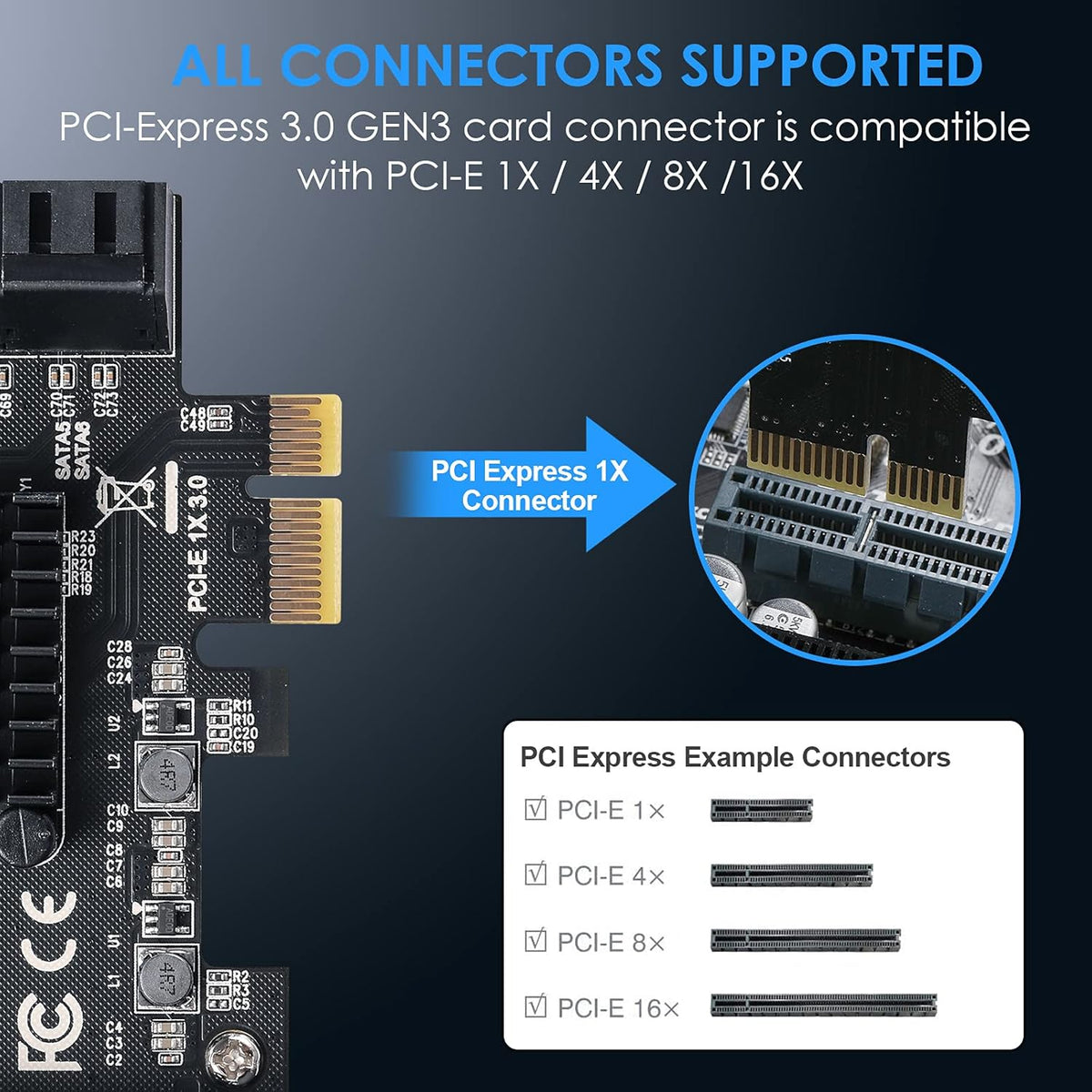 PCIe SATA Card 8 Ports K114624