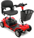 Red 4 Wheel Mobility Scooter with Basket and Extended Battery B228090