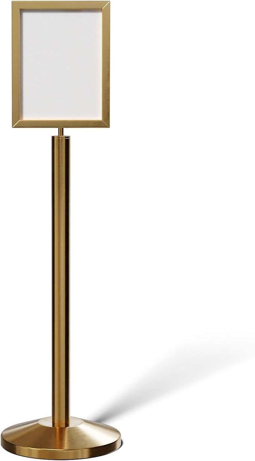 Black 11 x 14 Inch Pedestal Standing Floor Sign Frame N9620