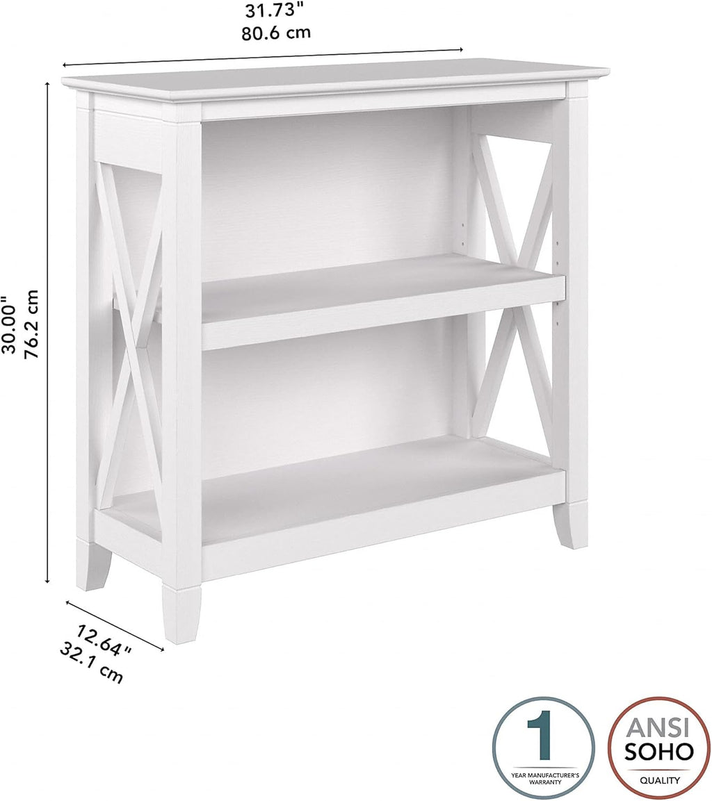 2 Shelf Bookcase in Pure White Oak V1006