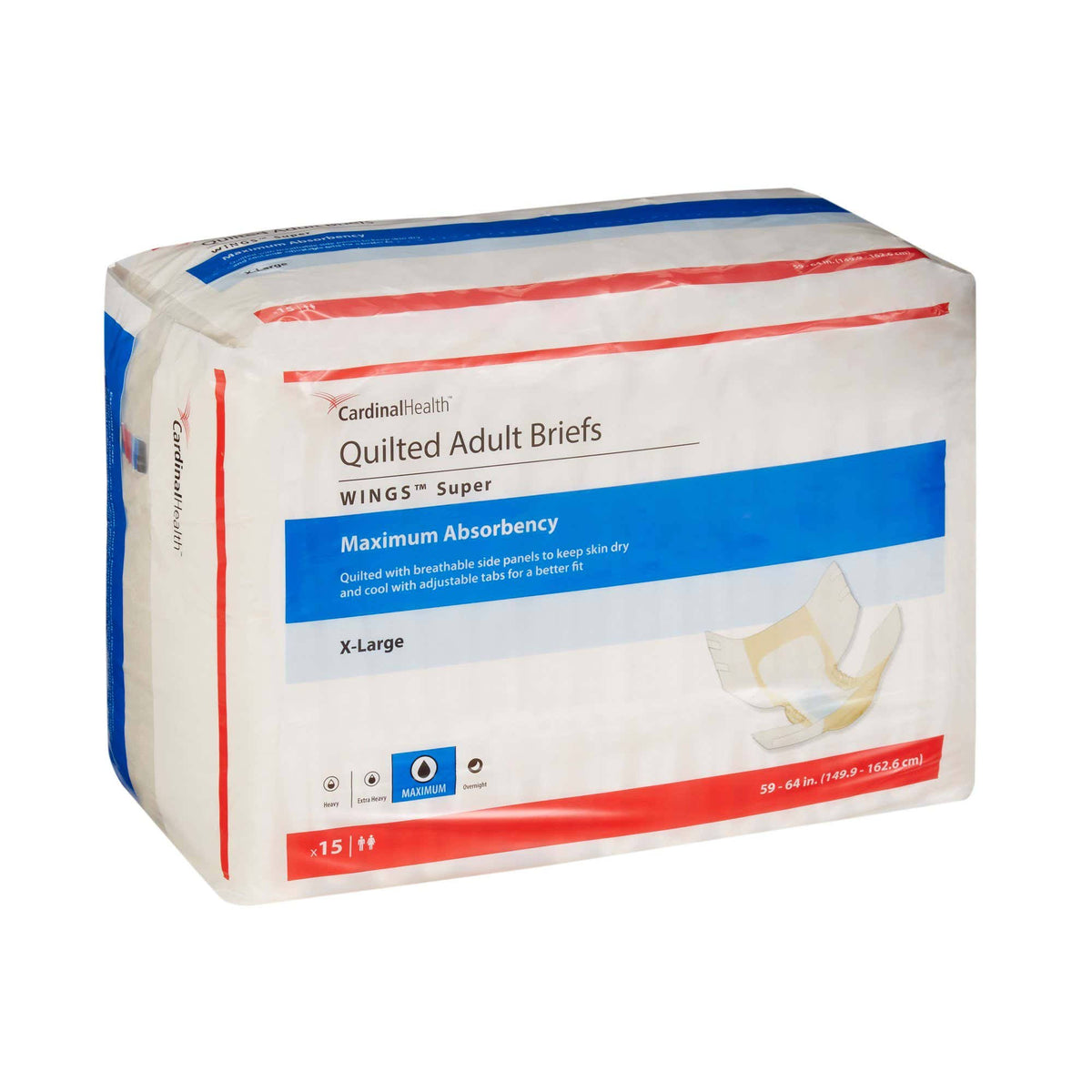 X-Large Quilted Incontinence Briefs Case of 60 Y570
