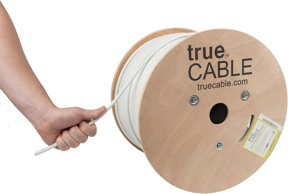 White 1000ft Cat6A Shielded Riser Ethernet Cable Q10591
