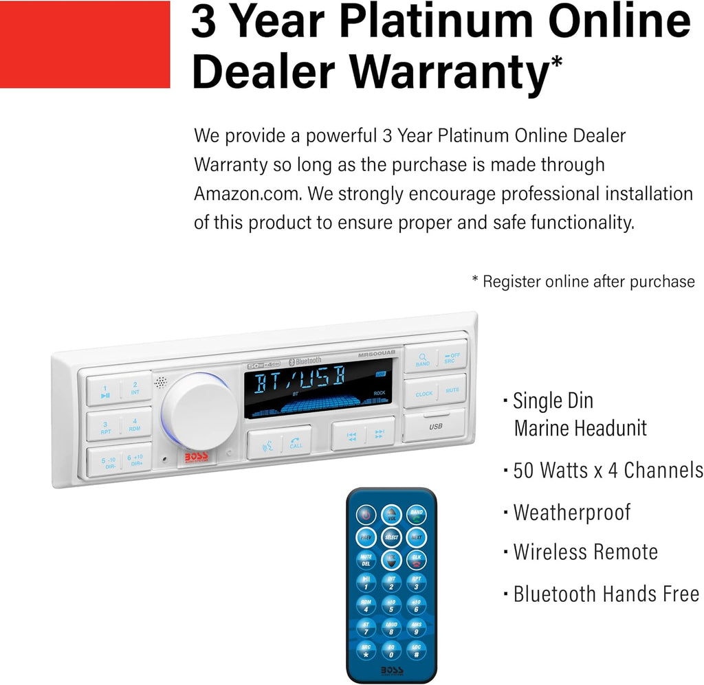 Weatherproof Marine Radio Receiver with Bluetooth C185