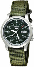 Green Canvas Stainless Steel Automatic Watch V107