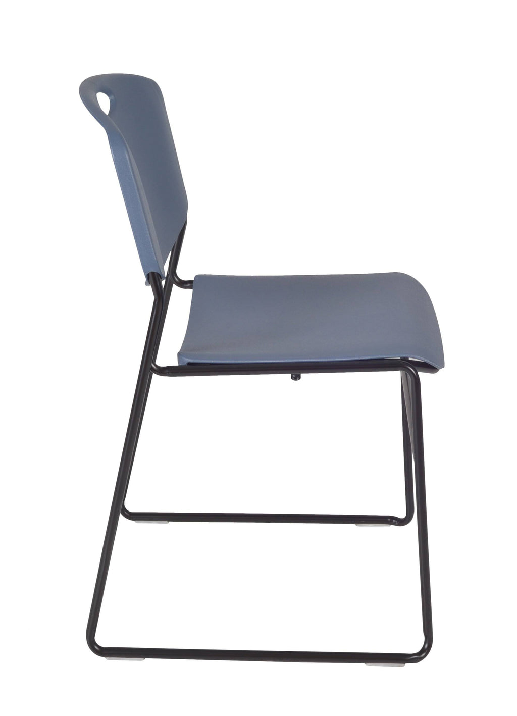 60x22 Training Table Mocha Walnut and 2 Stack Chairs Blue A50614