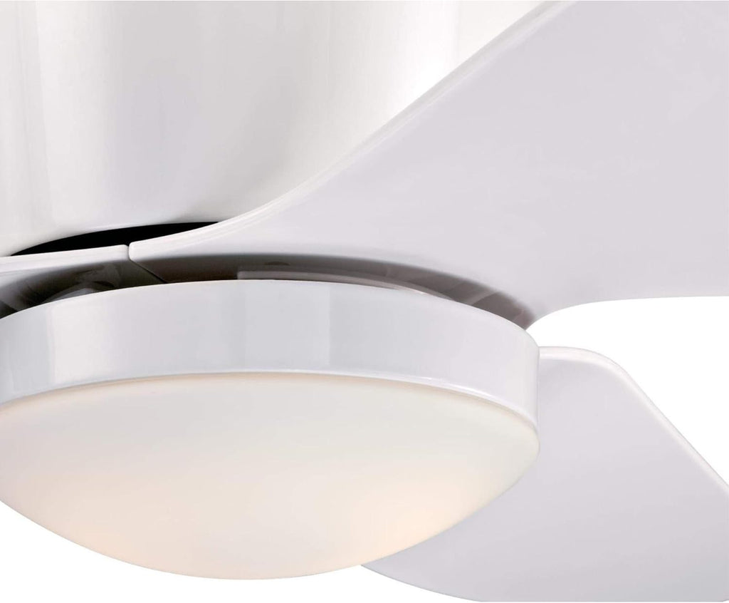 White 46 Inch Ceiling Fan with Light and Remote V916