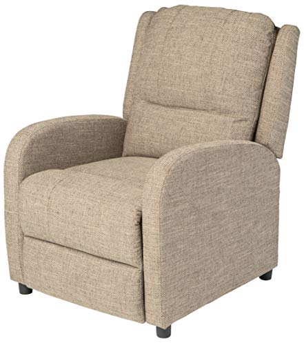 Pushback Recliner, 27.5" W x 37" D x 36.5" H, PolyHyde Upholstery I24222