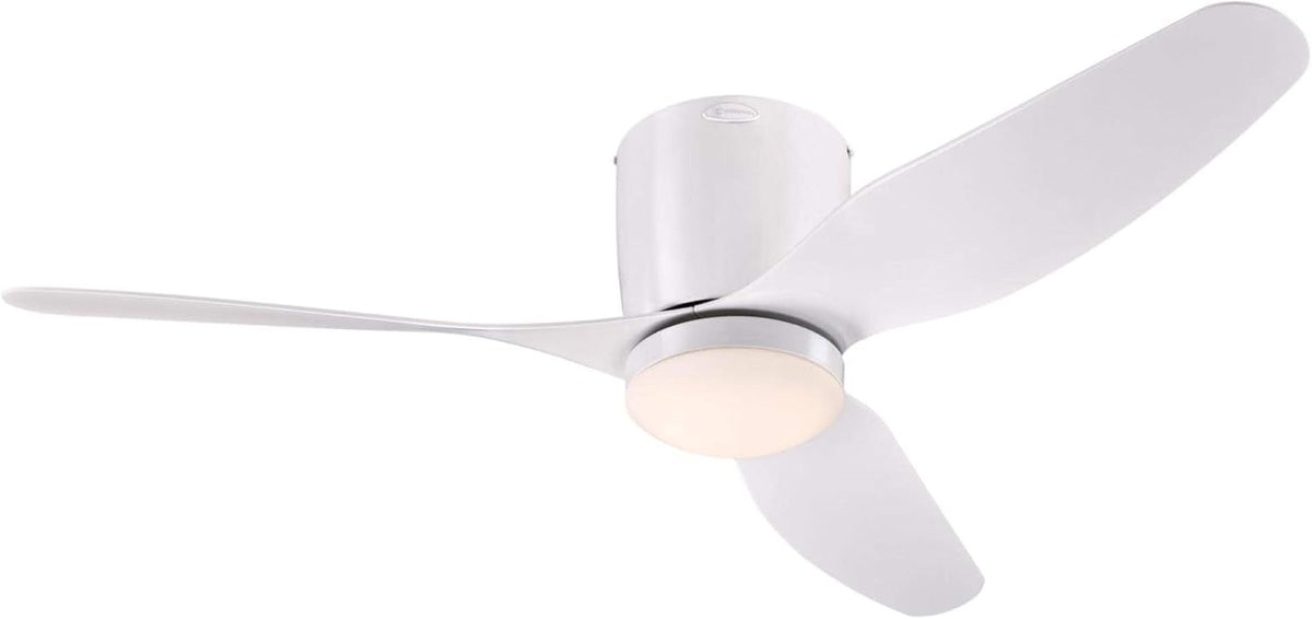 White 46 Inch Ceiling Fan with Light and Remote V916