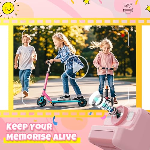 1080P HD Kids Instant Print Camera with 3 Rolls Print Paper & 32GB Card (Black) Q70614