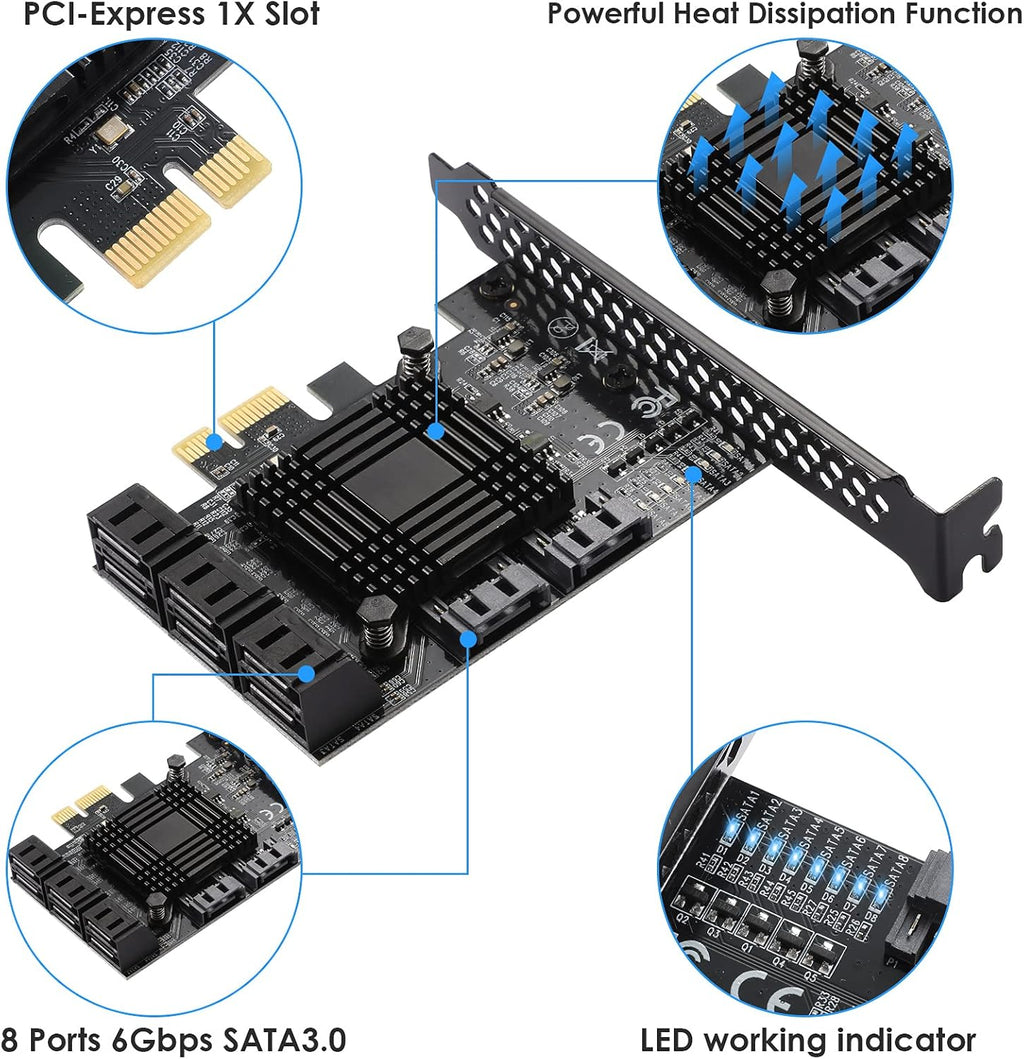 PCIe SATA Card 8 Ports K114624