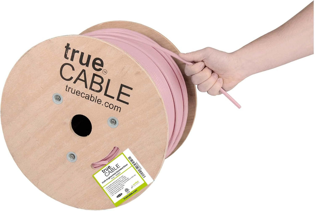 White 1000ft Cat6A Shielded Riser Ethernet Cable Q10591