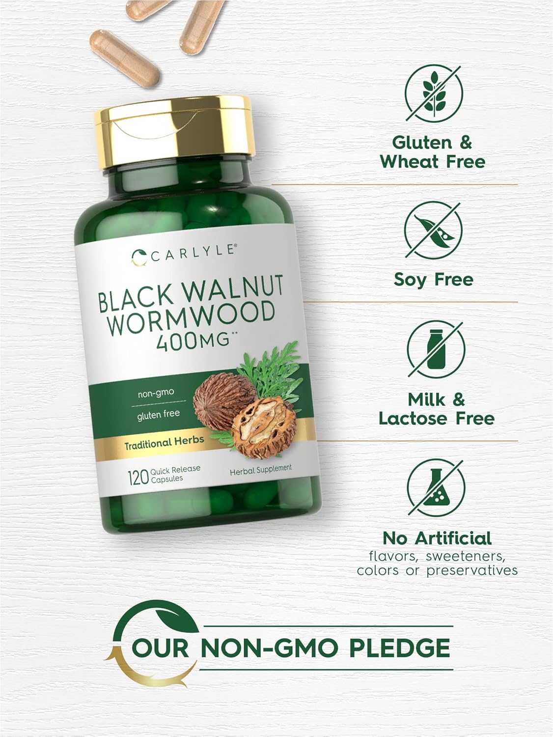 Black Walnut Wormwood 120 Capsules Herbal Complex M271