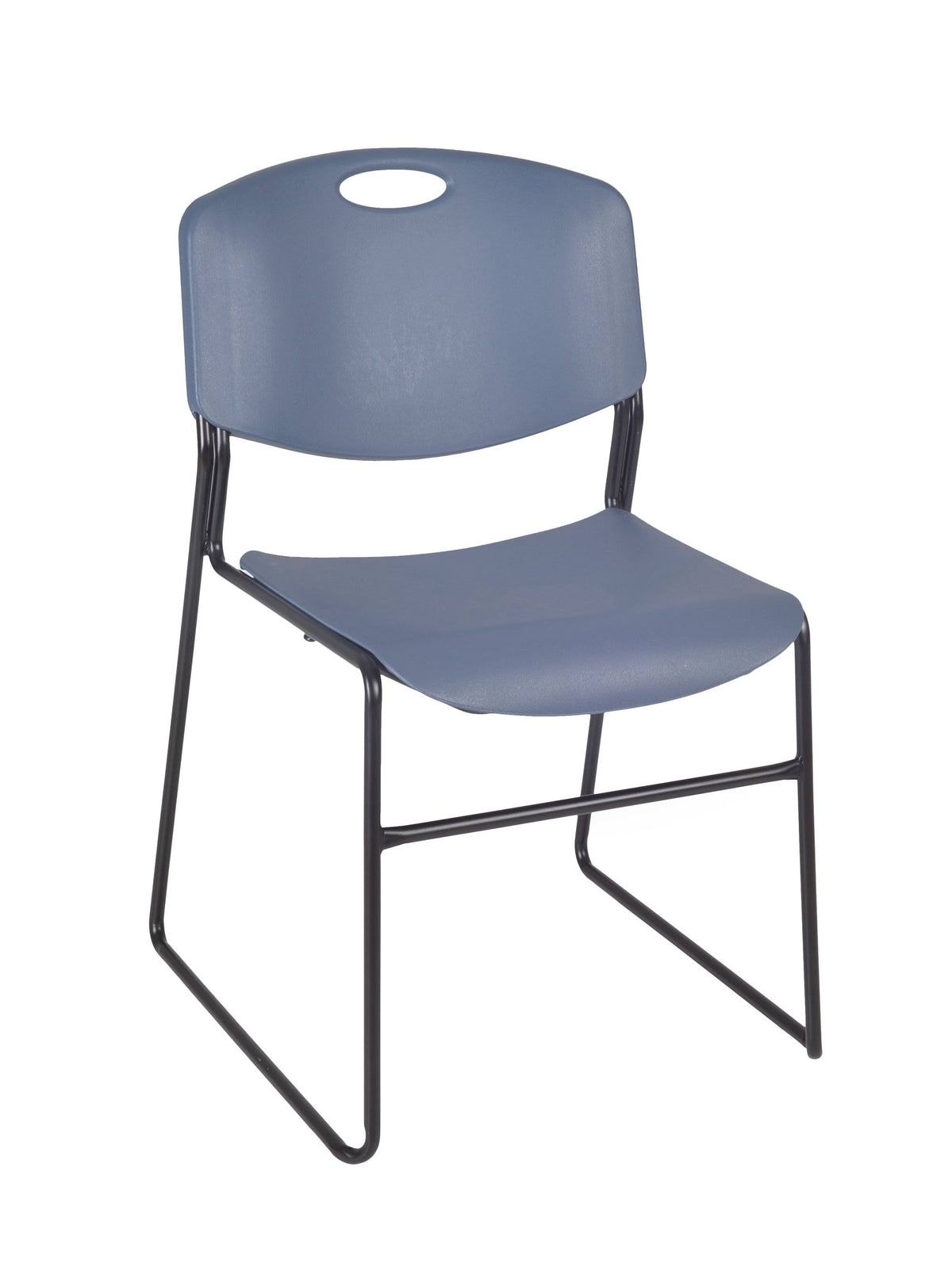 60x22 Training Table Mocha Walnut and 2 Stack Chairs Blue A50614