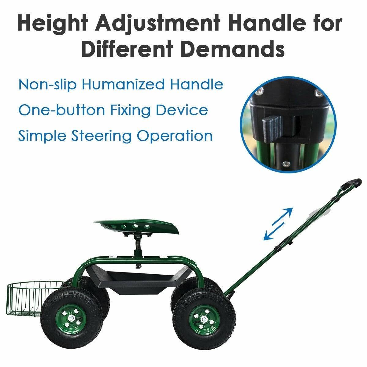 Heavy Duty Garden Cart Work Seat U1078