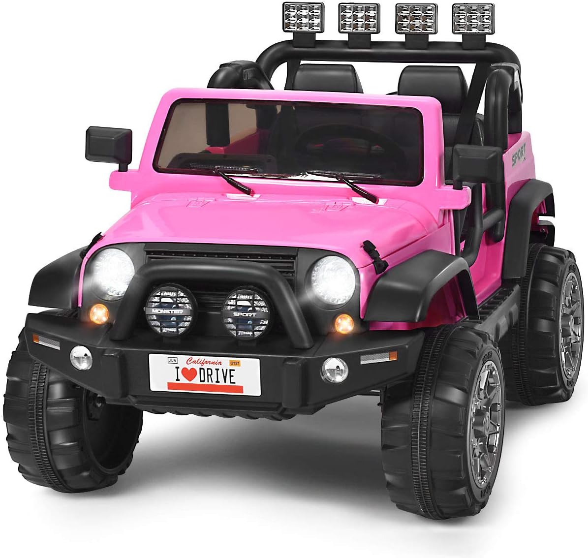 12V Battery Powered Ride on Truck with Remote Control, Black E9126