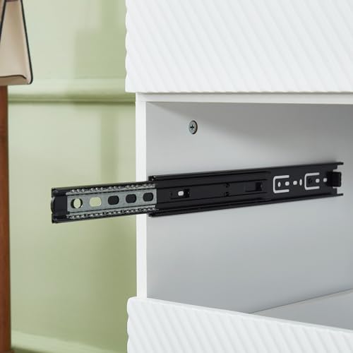 White 4 Doors 3 Drawers Wooden Closet Cabinet Wardrobe Armoire E390