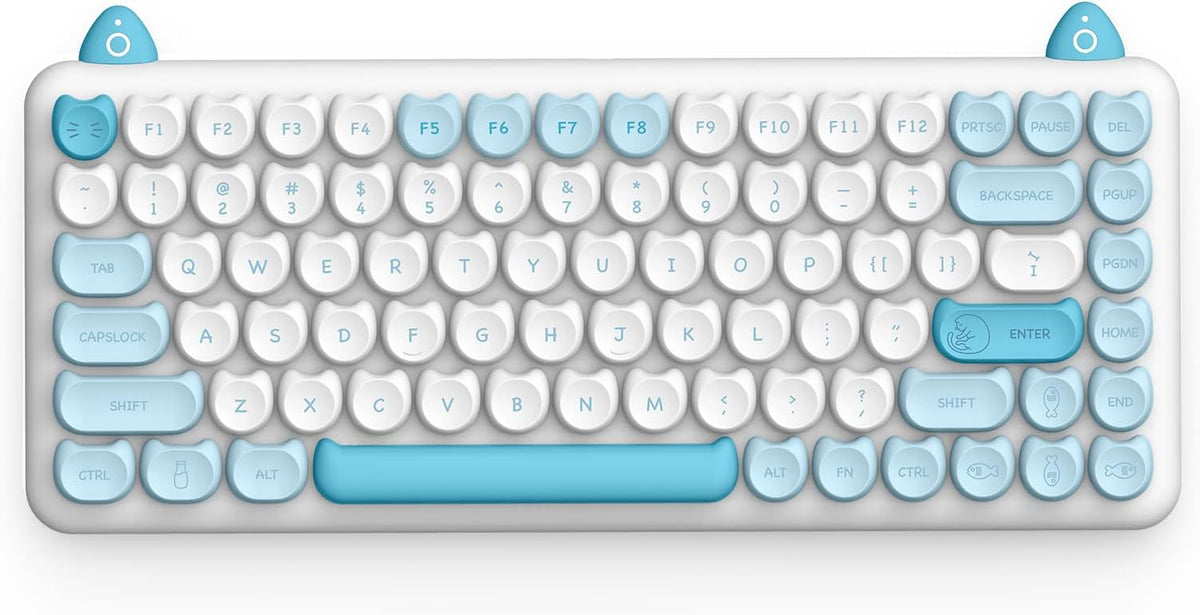 Wireless Mechanical Keyboard 84 Keys with White LED Backlit B168491