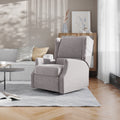 Light Gray Swivel Glider Rocker Recliner Chair O834491