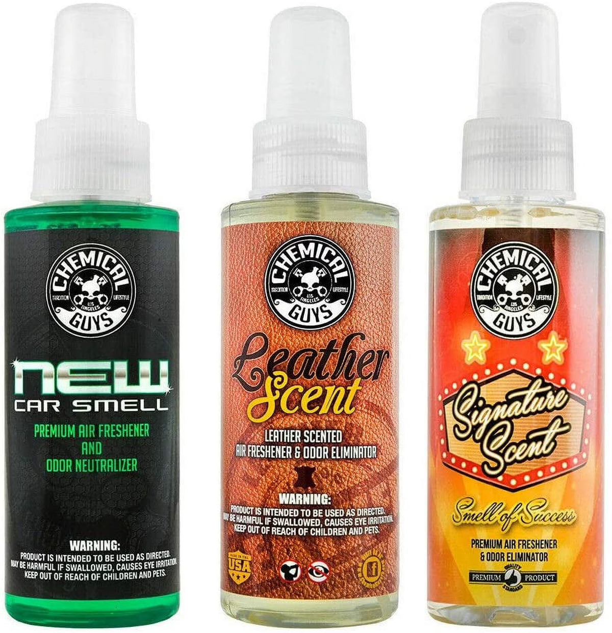 New Car Scent, Leather Scent & Signature Stripper Scent Air Freshener Kit (3) 4 oz. Bottles P865951