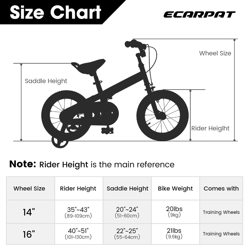 14 Inch Boys Bike with Training Wheels Y5814