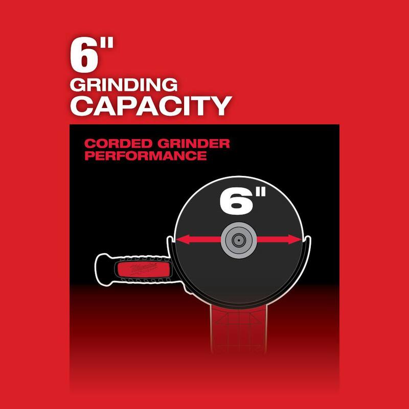 18V Lithium-Ion Brushless Cordless 4-1/2 in./6 in. Grinder Kit with Two 6.0 Ah Battery L6463