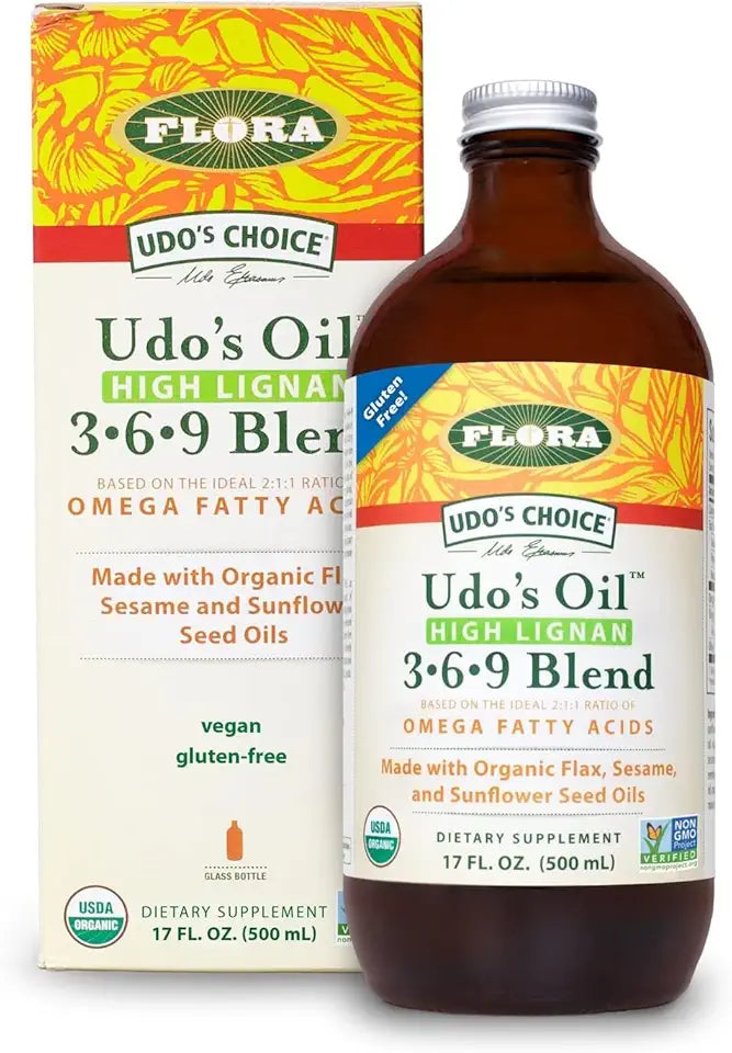 Omega Oil Blend 2:1:1 Ratio Organic Flax Sesame Sunflower Seed Oils 17 oz O287434