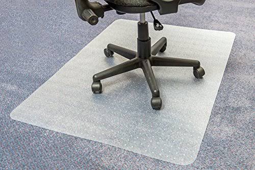 Clear Rectangular Polymer Chairmat for Carpets Up to 3/8 inch Thick, 48 inch x 60 inch Z472