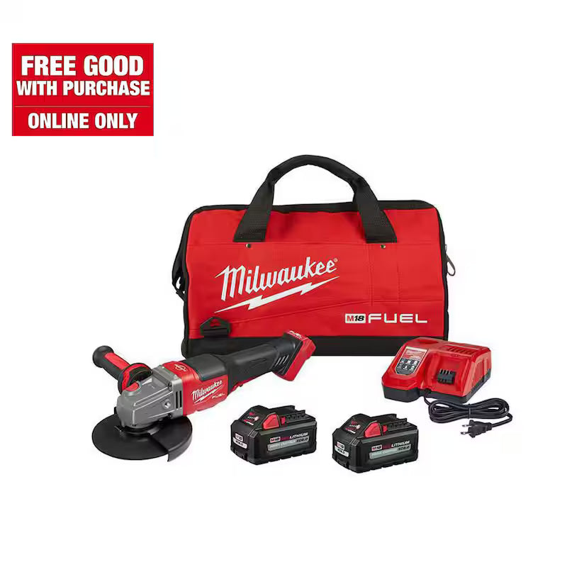 18V Lithium-Ion Brushless Cordless 4-1/2 in./6 in. Grinder Kit with Two 6.0 Ah Battery L6463