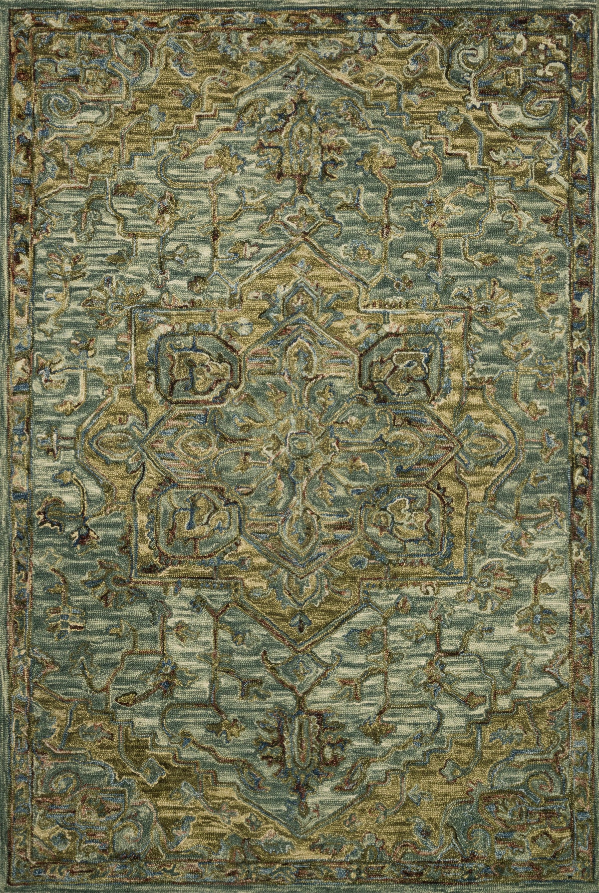 Dark Green Tobacco 9'3 x 13' Rug P311862