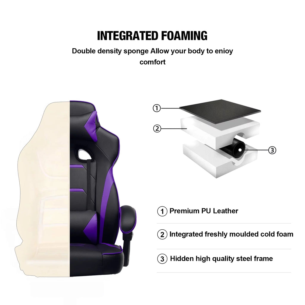 Purple Ergonomic Swivel Gaming Chair G527