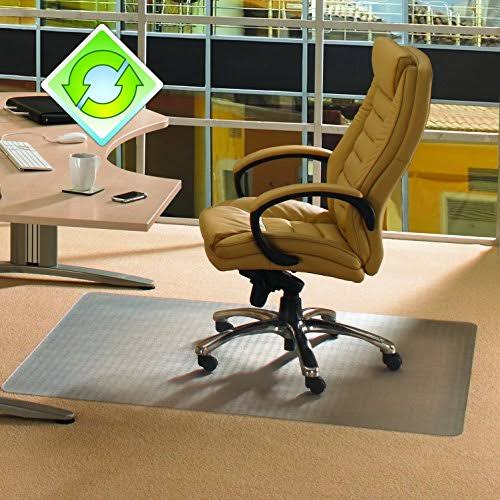 Clear Rectangular Polymer Chairmat for Carpets Up to 3/8 inch Thick, 48 inch x 60 inch Z472