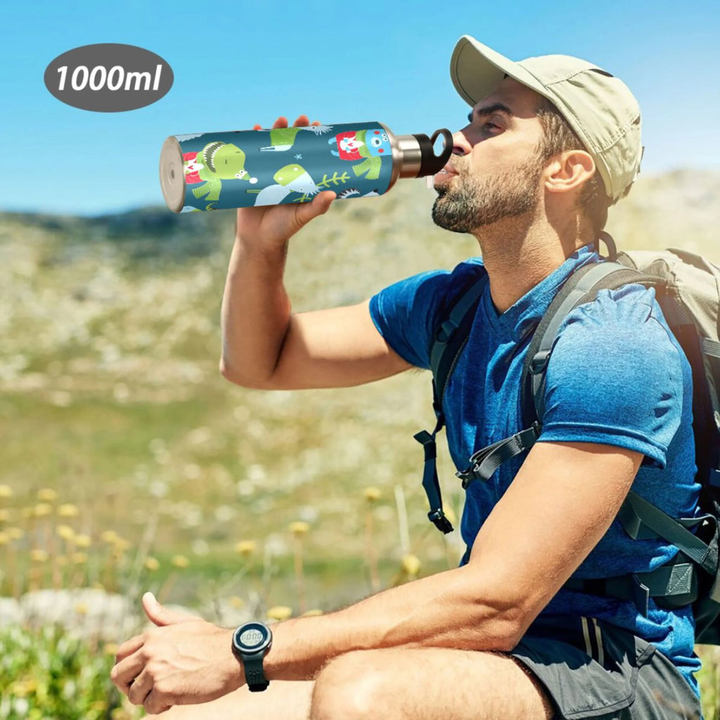 Stainless Steel Insulated Water Bottle with Straw Lid C347