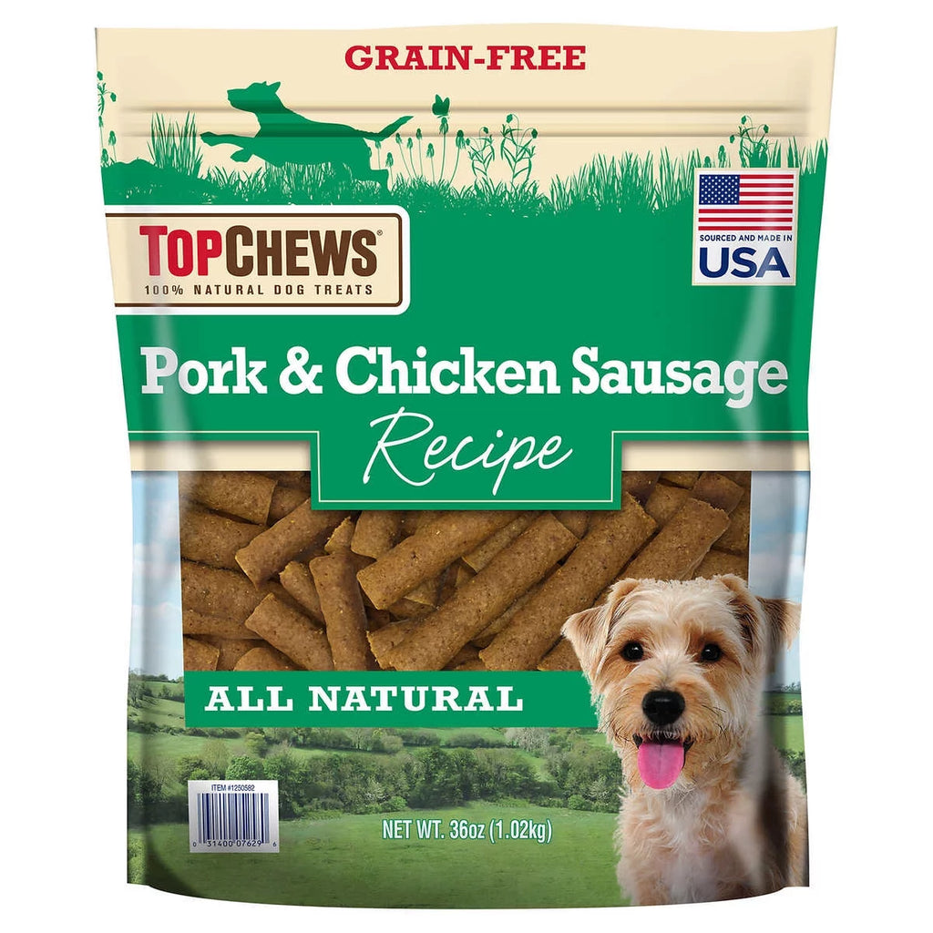 Pork and Chicken Sausage Dog Treats 36 Ounce A583