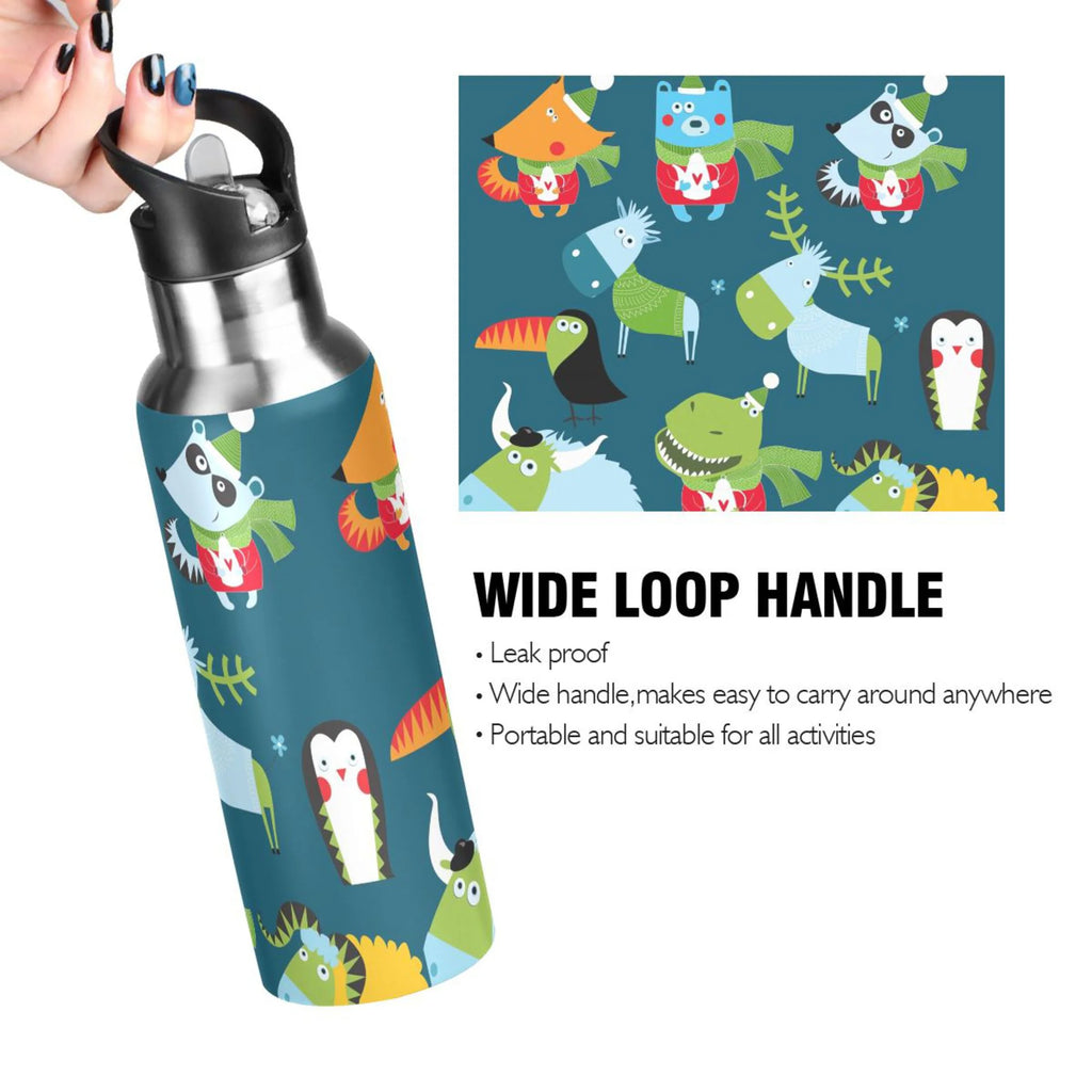 Stainless Steel Insulated Water Bottle with Straw Lid C347
